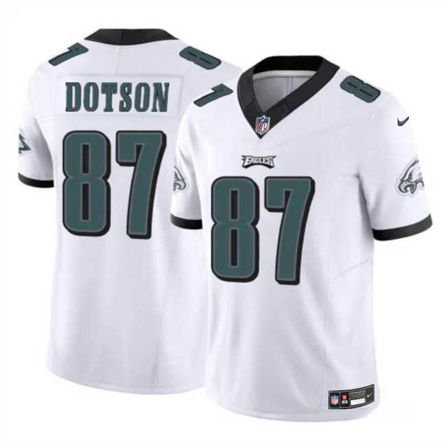 Men & Women & Youth Philadelphia Eagles #87 Jahan Dotson White F.U.S.E Vapor Untouchable Limited Stitched Jersey